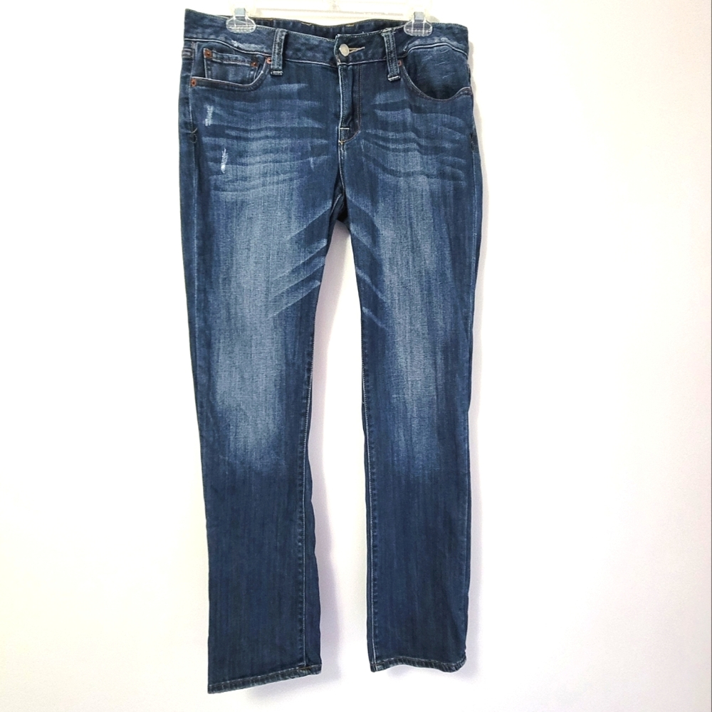 Lucky Brand Dark Wash Distressed Blue Jeans Size 12